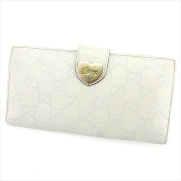 Gucci long Wallet Guccissima white beige leather - Picture 1 of 6